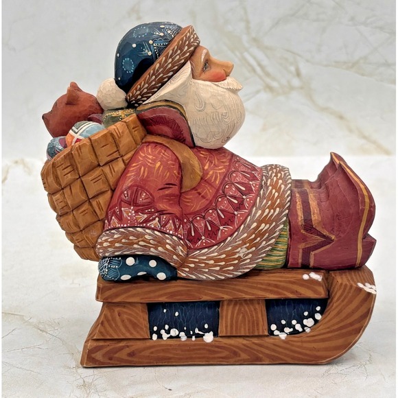 DeBrekht Special Edition 2002 Bearing Bear Santa Russian Sleigh Ride #51676-2 - Picture 7 of 16